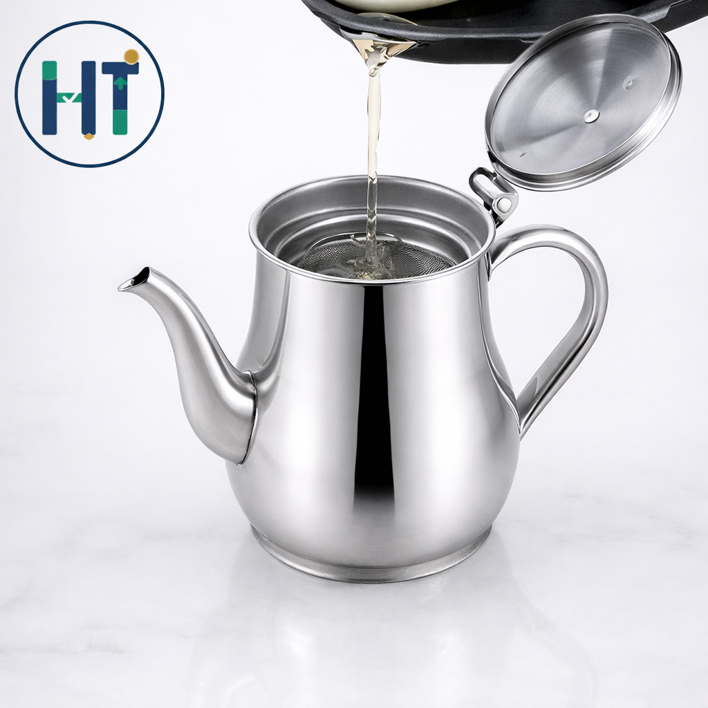 Stainless steel oil strainer pot