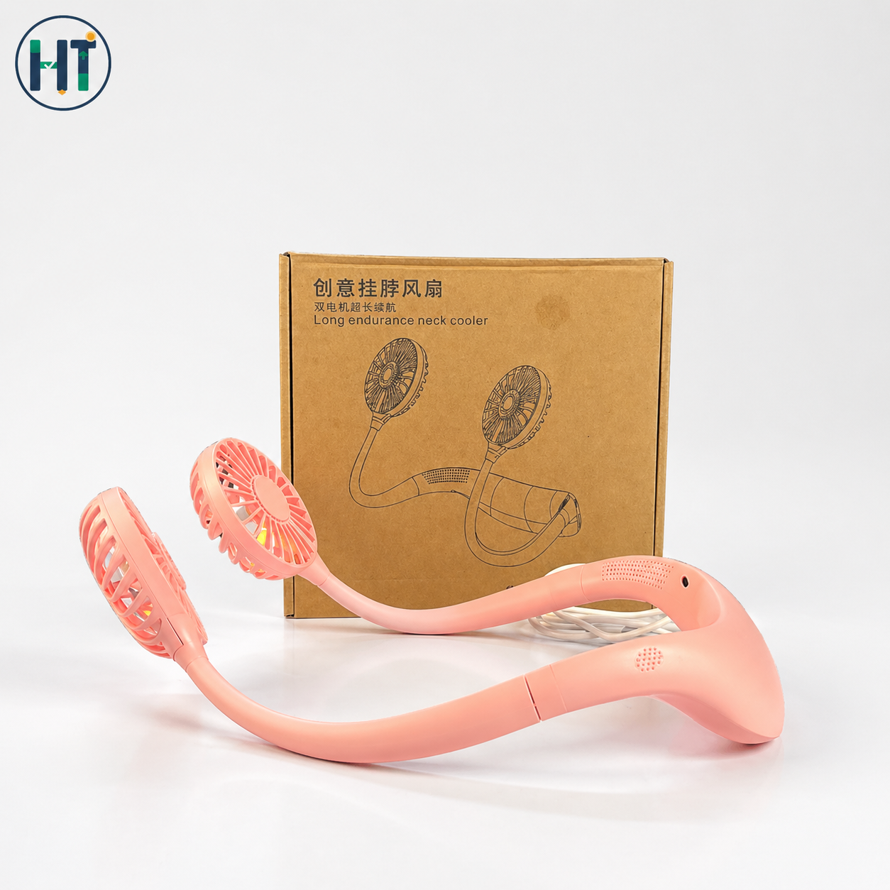 Free Light Neck Cooler Fan – Dual Battery Long Endurance USB Fan F8/F9