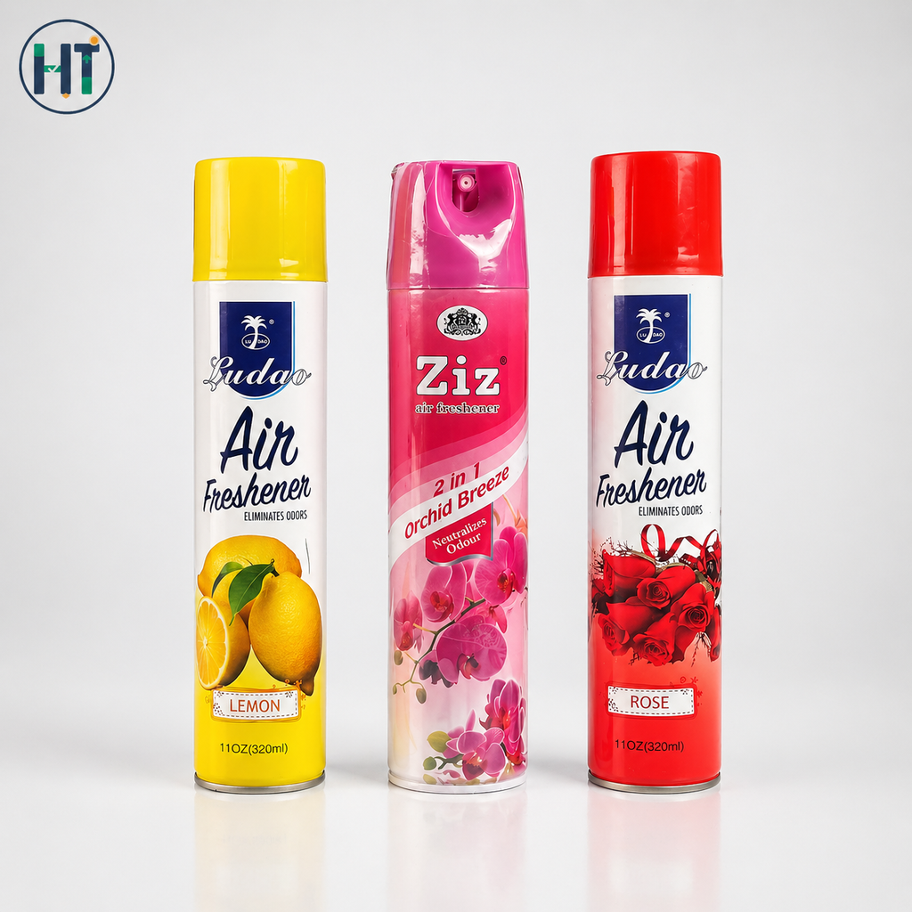 Air Freshener Combo Pack – Lemon, Orchid Breeze & Rose (3 in 1 Set) 320 ML