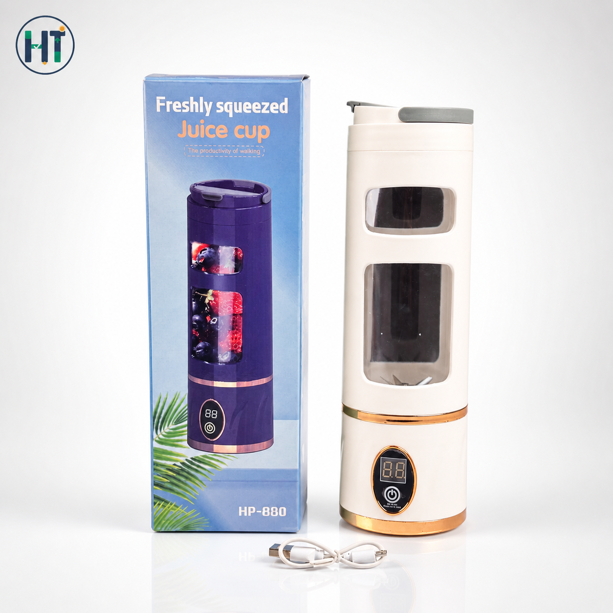Freshly Squeezed Juice Cup HP-880 Portable Blender (USB Rechargeable)