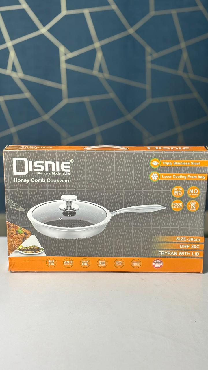 Disnie 30 cm SUS 316 Honeycomb Frypan With Lid