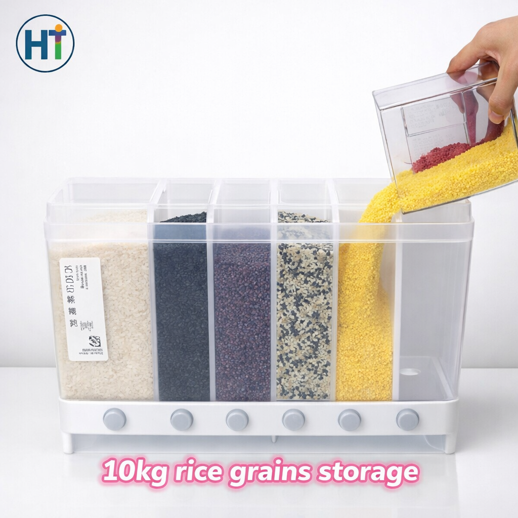 6-Grid Wall Mounted Food Storage Organizer