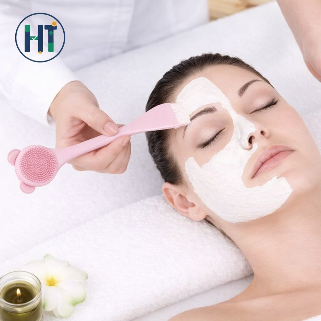 Double Headed Silicon Mask Applicator/Brush