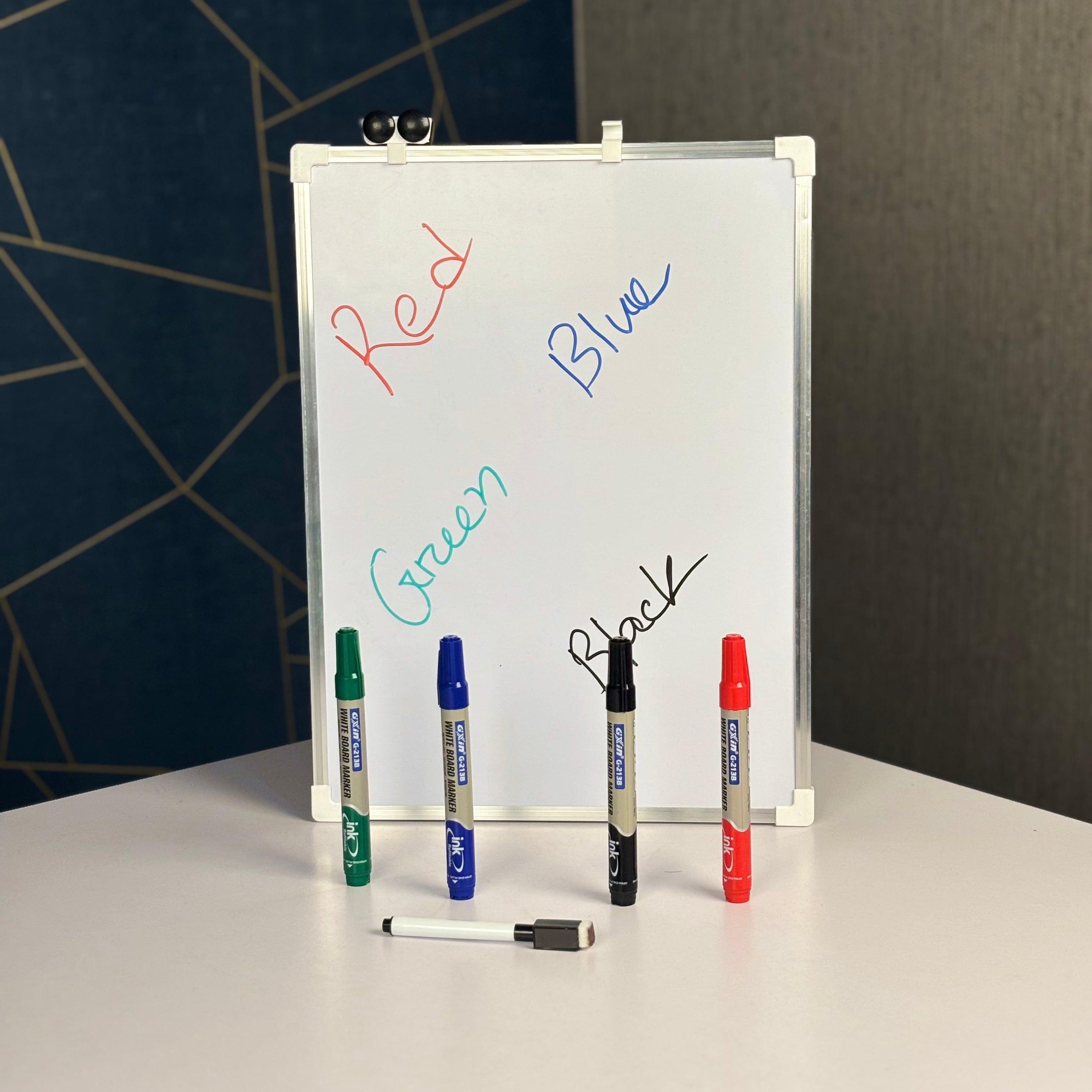 Magnetic White Board & Markers 4pcs