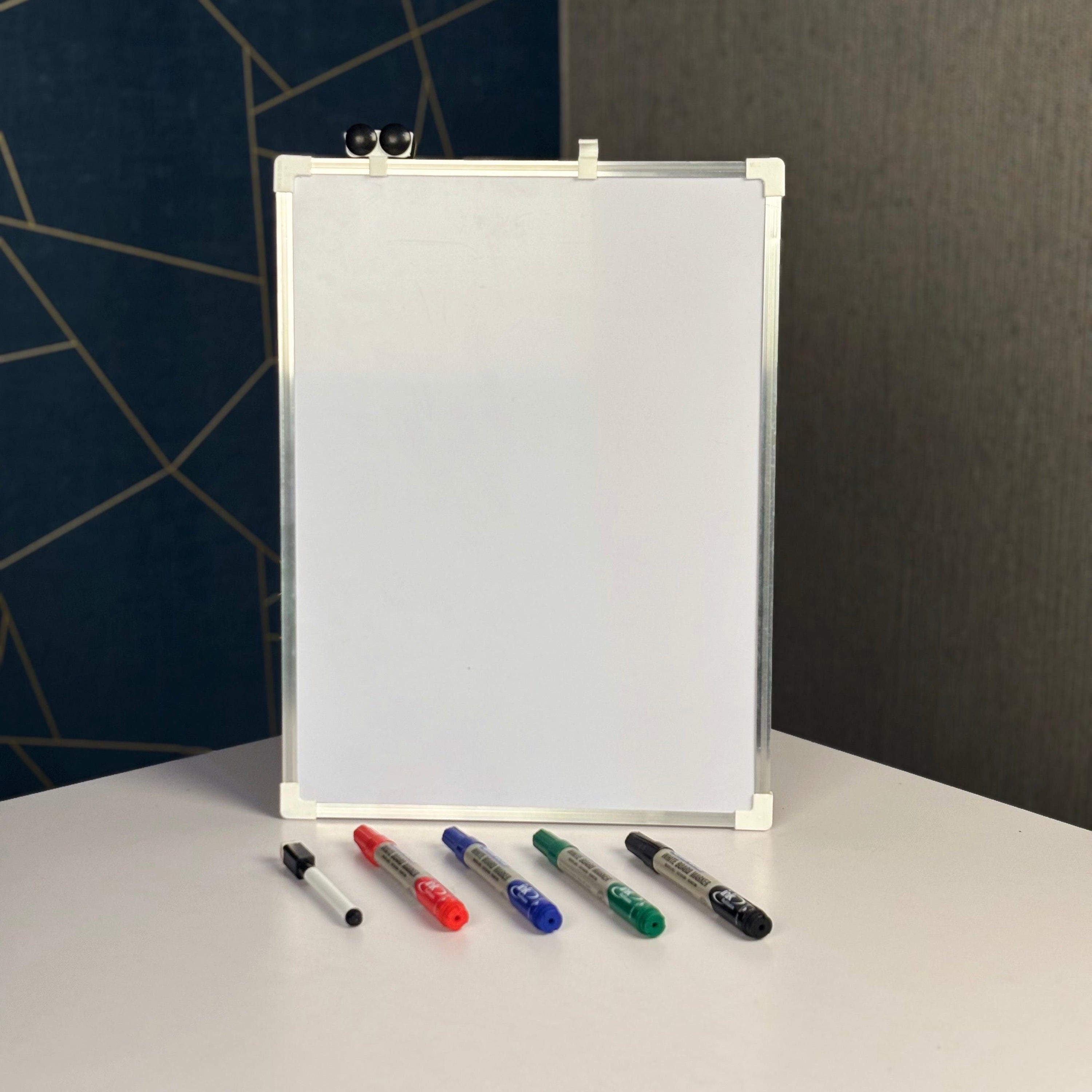 Magnetic White Board & Markers 4pcs