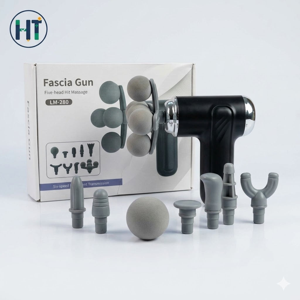 LM-280 Five-headed Professional Fascia Gun (Deep Tissue Massager)
