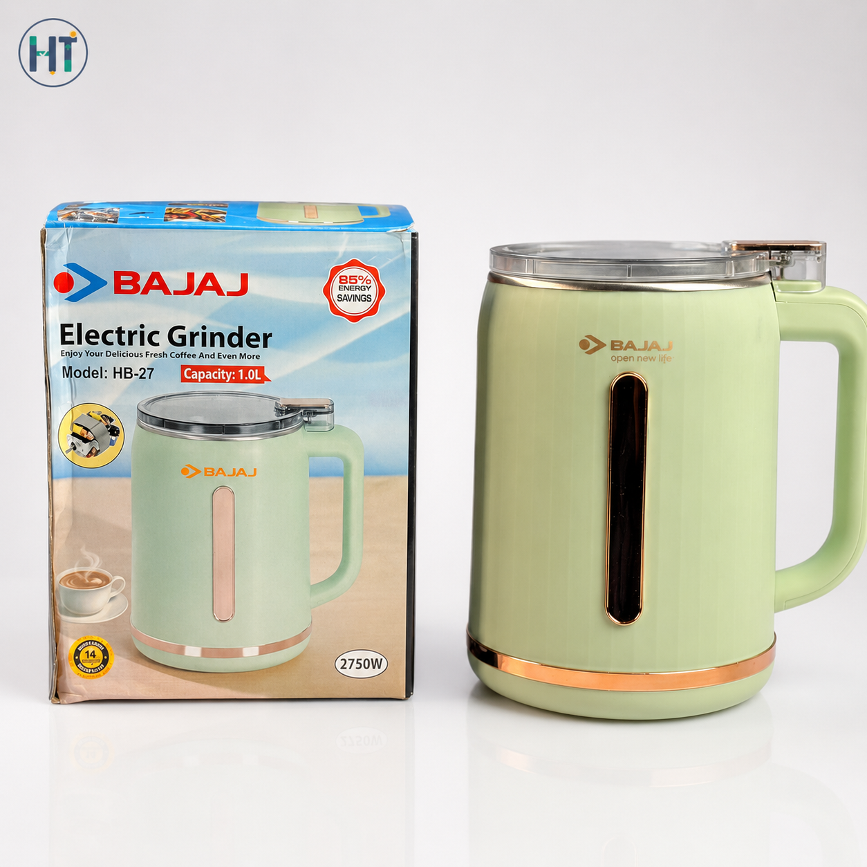 BAJAJ HB-27 Electric Grinder 1.0L – 2750W Stainless Steel Blade Coffee & Spice Grinder