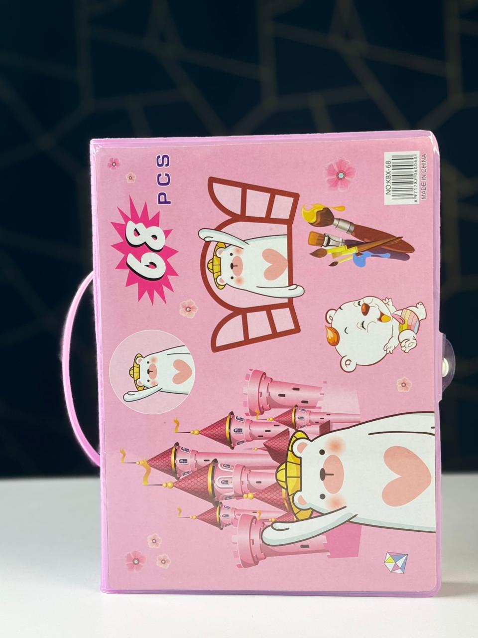 68PCS Portable Art Set Kids Art Supplies Kits for Party Christmas Birthday Gift Kids Girls 5-12 Ages