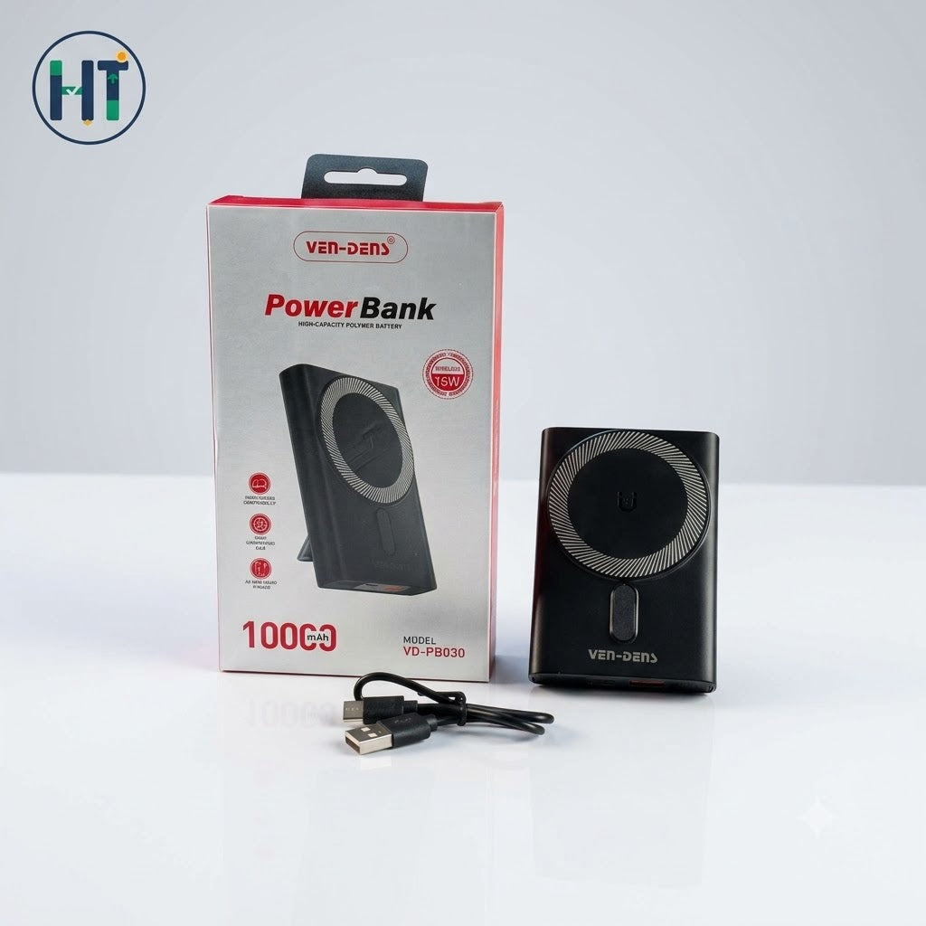 VEN-DENS VD-PB030 10000mAh Wireless Power Bank with Magsafe & 15W Fast Charging
