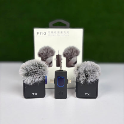 (F11-3) 2 in 1 Wireless Microphone