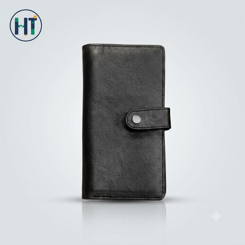 Premium PU Leather Long Wallet for Men & Women
