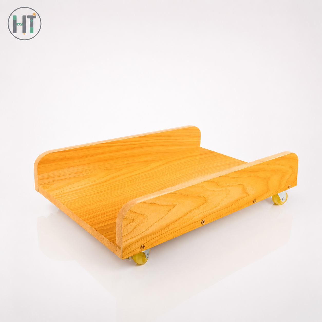 Wooden CPU Stand with Wheels