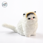 Cute Cloth Pad Plush Cat with Sound Simulation Mini Toy
