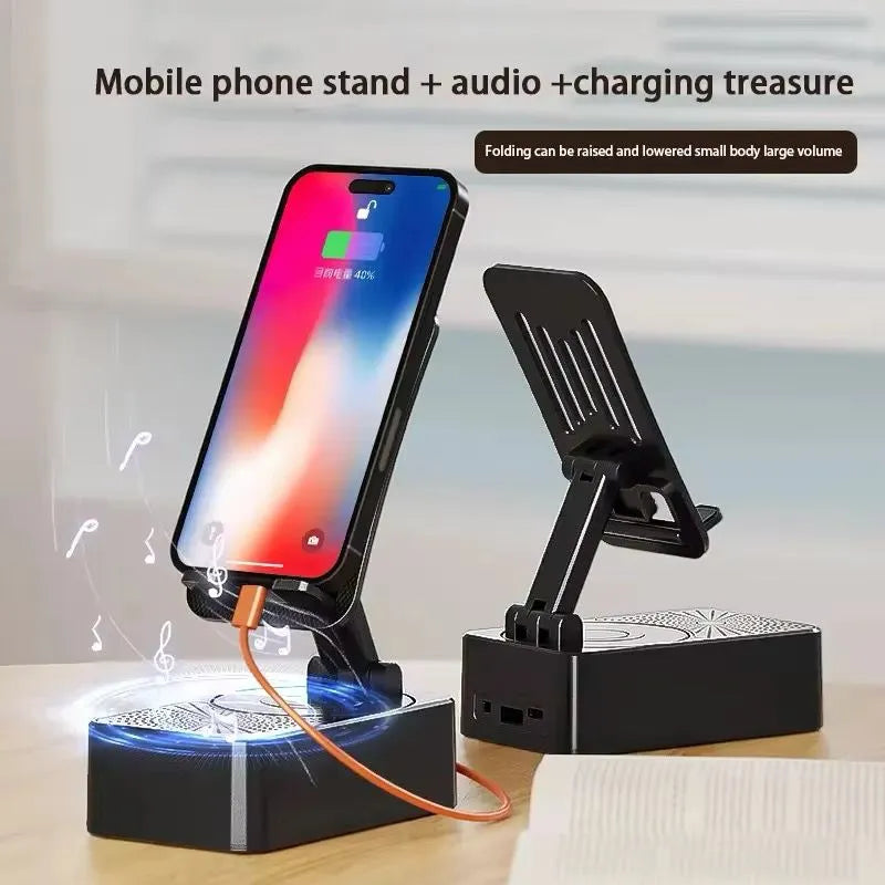 3-in-1 Bluetooth Speaker Phone Stand with Power Bank