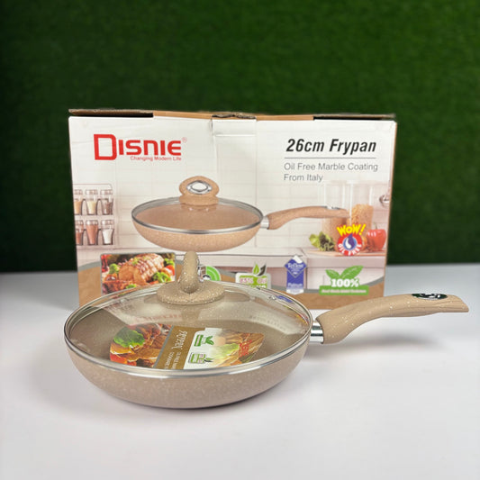 Disnie 26cm Oil Free Marble Coating Frypan