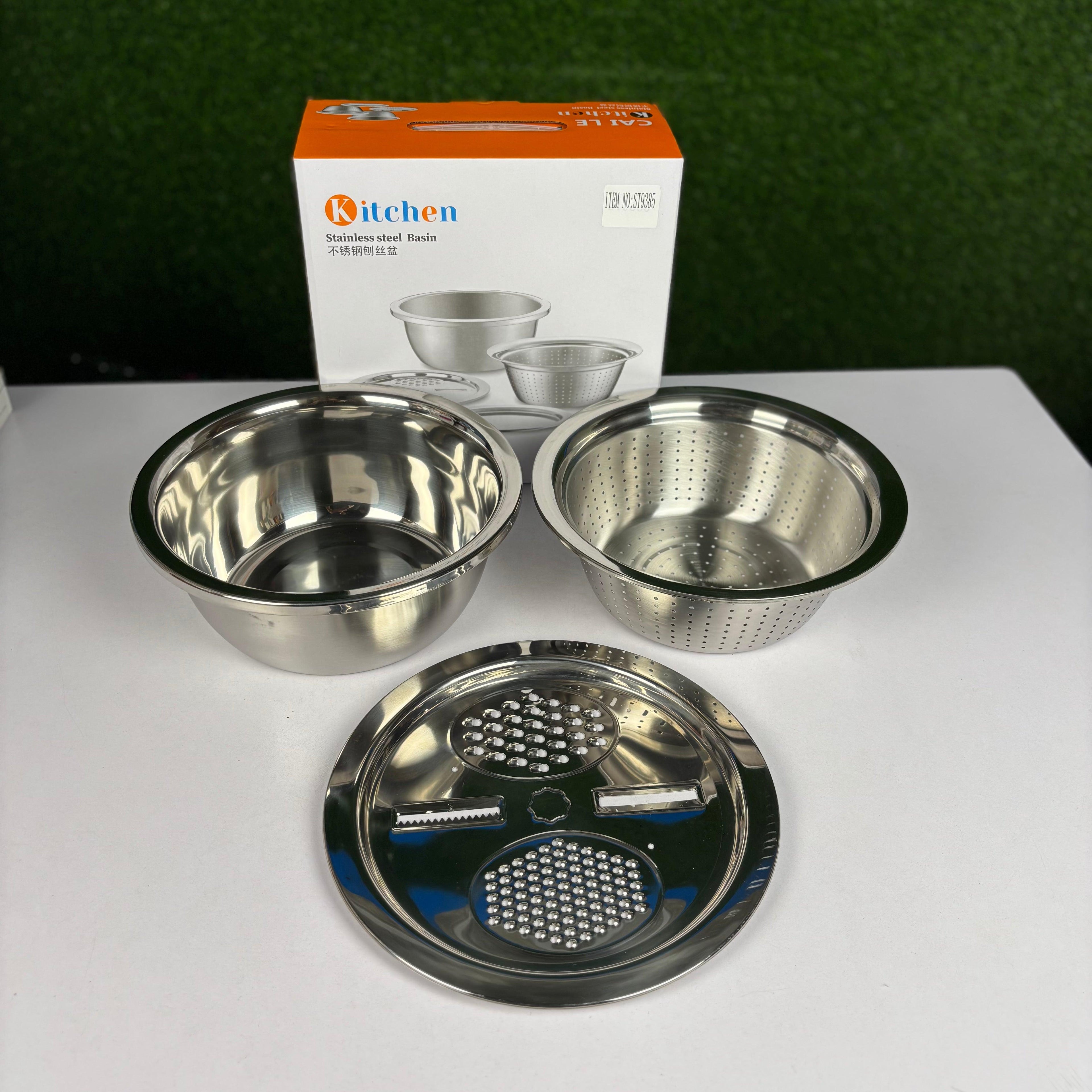 3 pcs Multipurpose Vegetable Cutter Basin