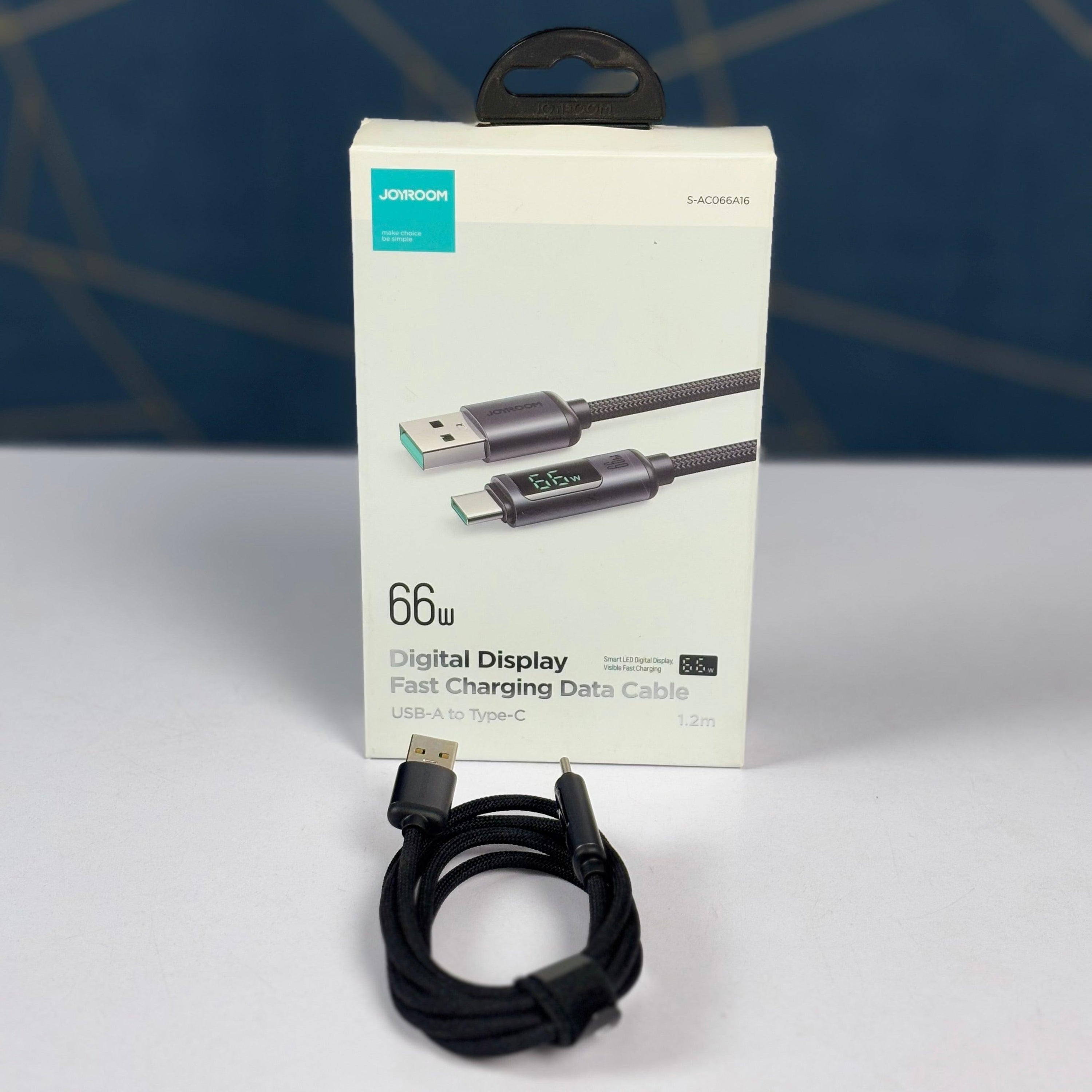 Joyroom 66W Type-C Fast Charging Cable with Digital Display S-AC066A16