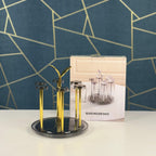 Glass Holder Moving Golden Leaf
