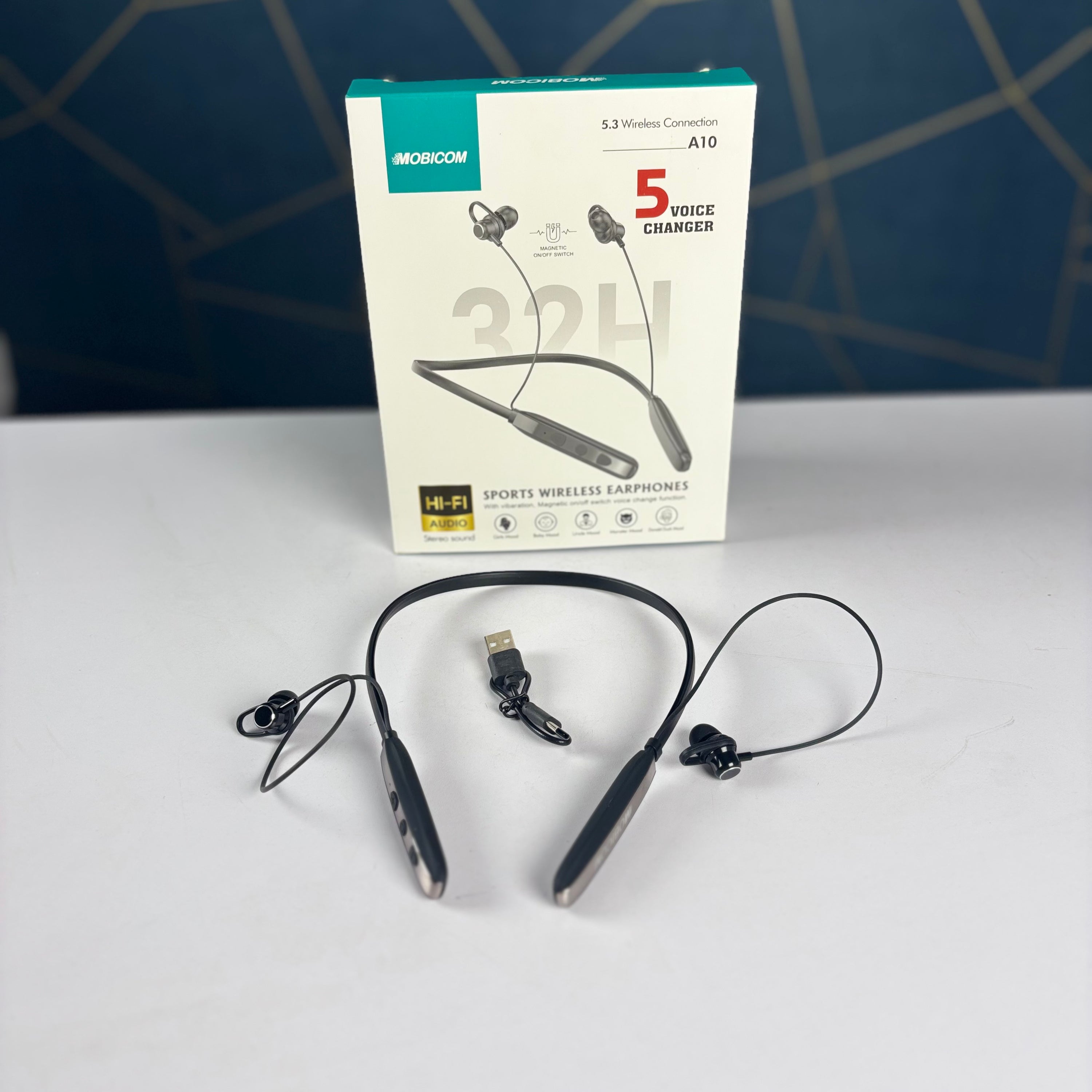 Mobicom Sports Wireless Neckband 5 Voice Changer A10