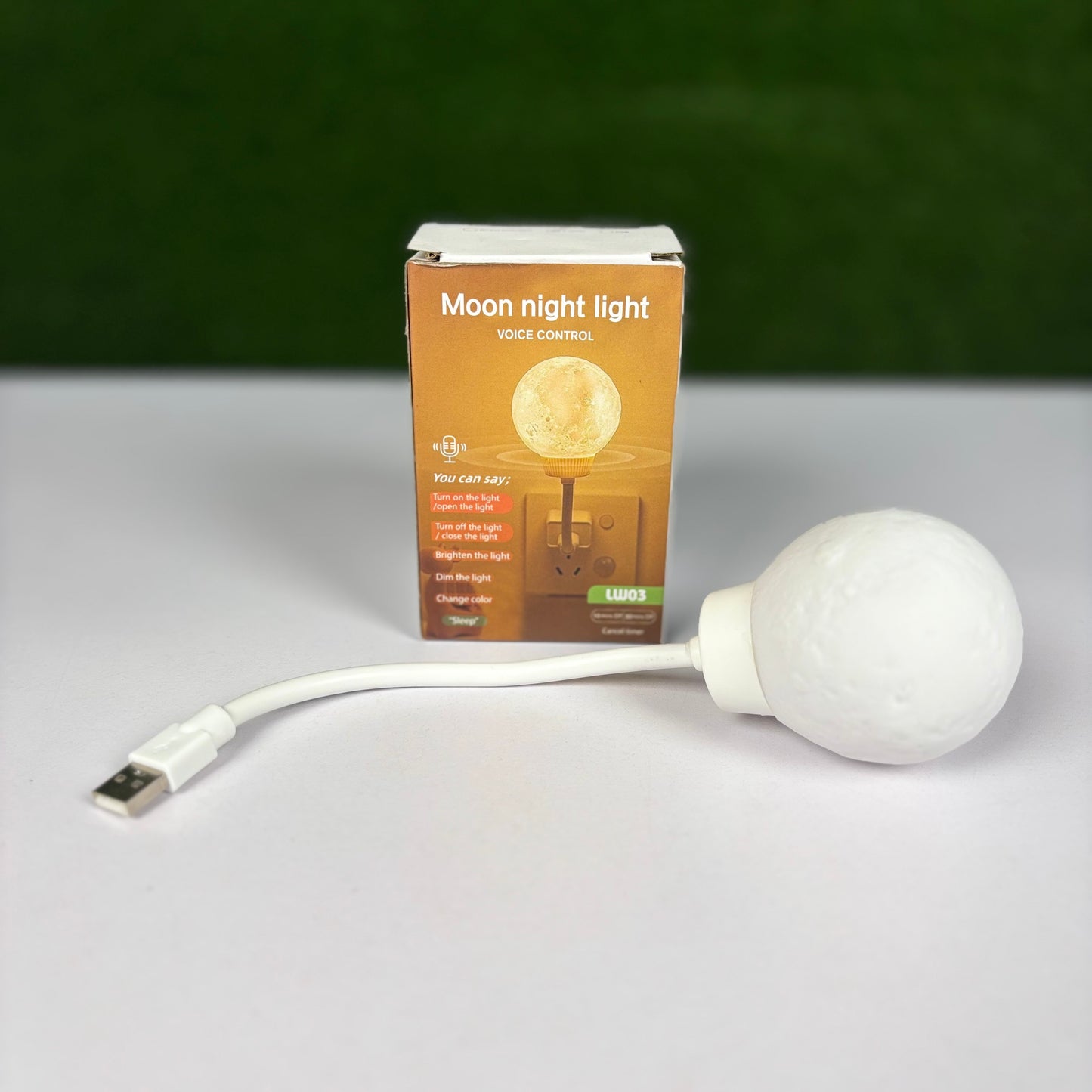 Moon Night Light Voice Control Three Color Temperature