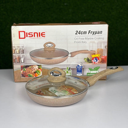 Disnie 24cm Oil Free Marble Coating Frypan