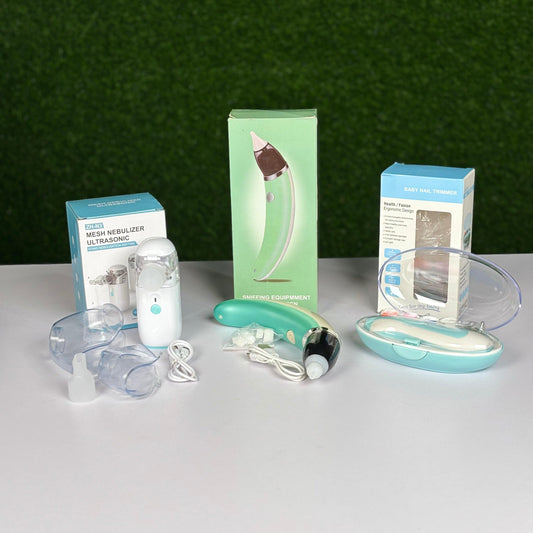 Portable Nebulizer, Baby Nail Trimmer & Sniffing Equipment for Children Combo