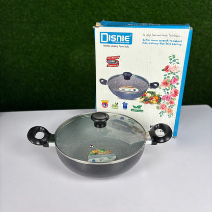 Disnie Marble Coating Korai with Lid Gray