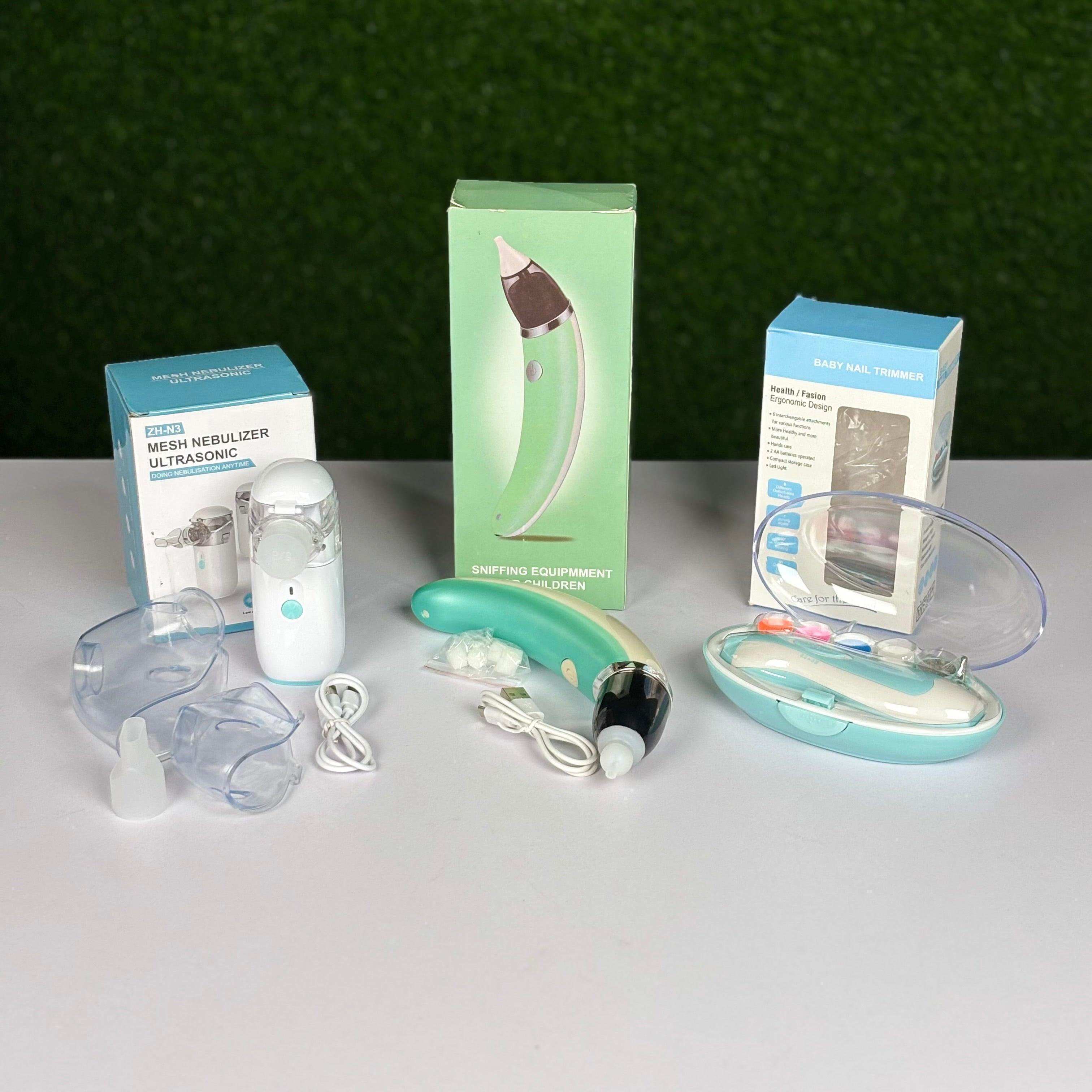 Portable Nebulizer, Baby Nail Trimmer & Sniffing Equipment for Children Combo