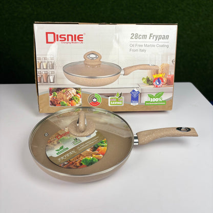 Disnie 28cm Oil Free Marble Coating Frypan