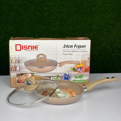 Disnie 24cm Oil Free Marble Coating Frypan