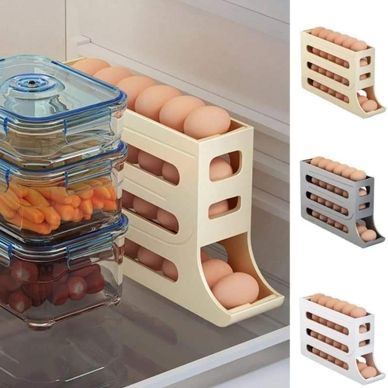 4-Layer Egg Storage Box Organizer