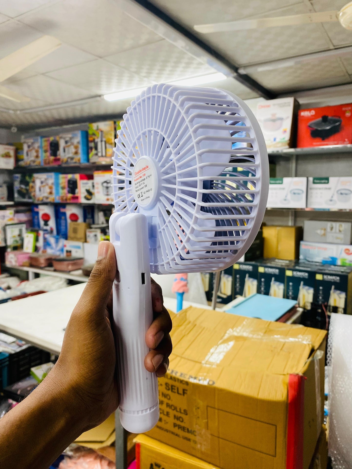 Multifunctional rechargeable circulation clamp fan - HT Bazar