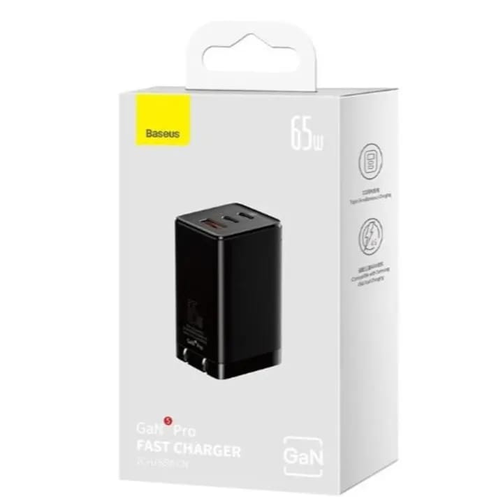 Baseus GaN5 Pro 65W Fast Charger 3-Port CN Plug