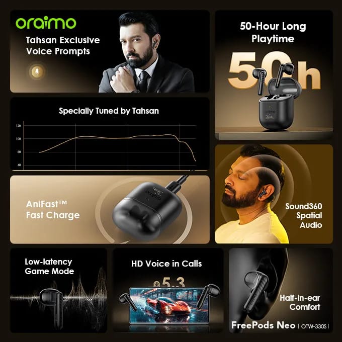 Oraimo FreePods Neo x Tahsan Edition OTW-330S
