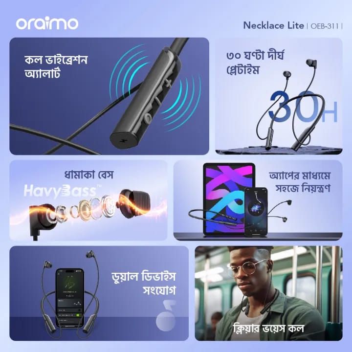 Oraimo Necklace Lite ENC Wireless Neckband OEB-311