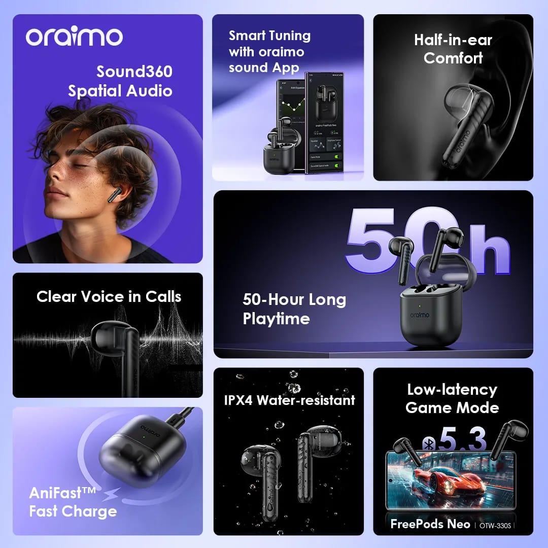oraimo FreePods Neo TWS Earbuds-OTW-330S