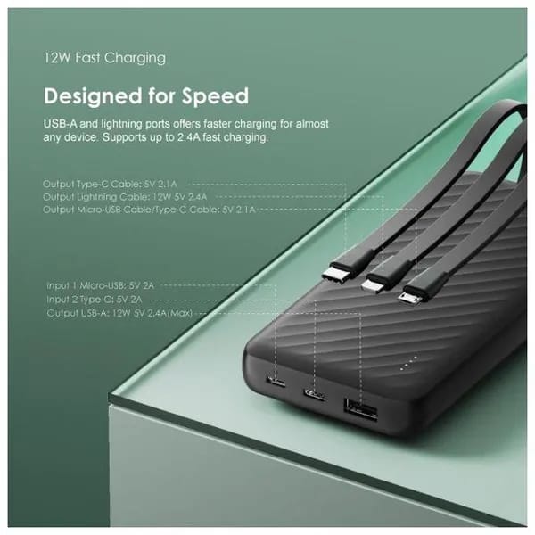 oraimo Slice Link 10000mAh 12W Power Bank OPB-P5101