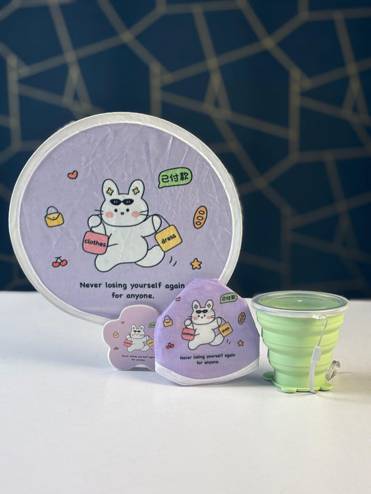 Folding Fan + Folding Cup Combo Pack