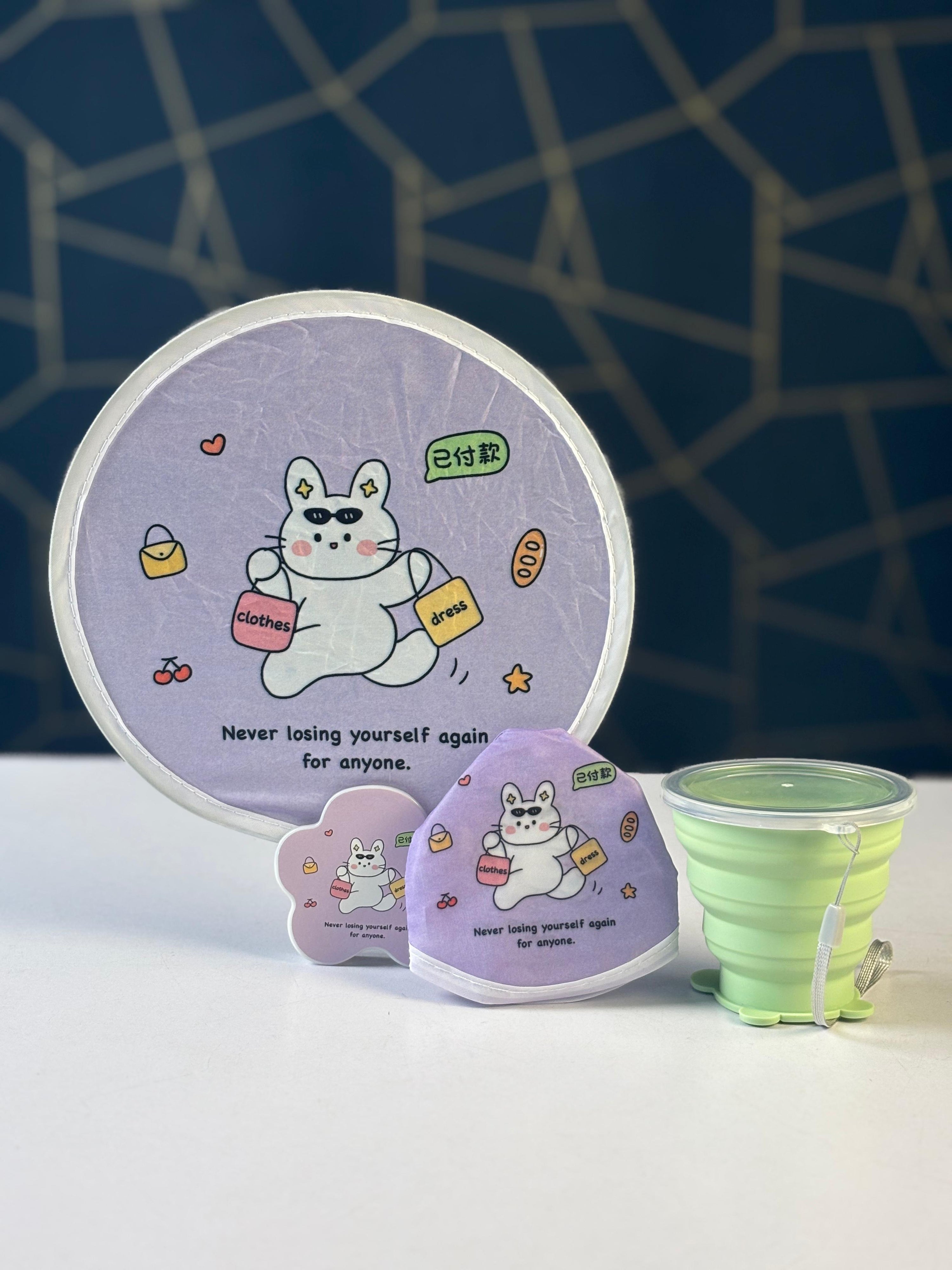 Folding Fan + Folding Cup Combo Pack