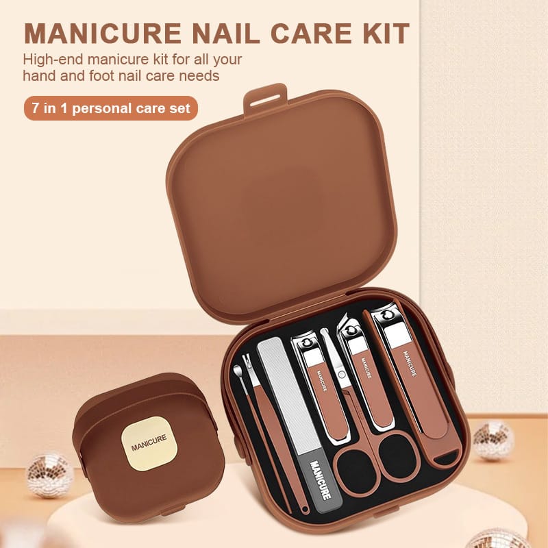 Anti-Splash Nail Clipper Set – 7 PCS Manicure Protection Tools