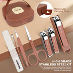 Anti-Splash Nail Clipper Set – 7 PCS Manicure Protection Tools