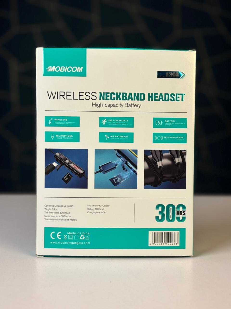 MOBICOM E300 Wireless Neckband Headset