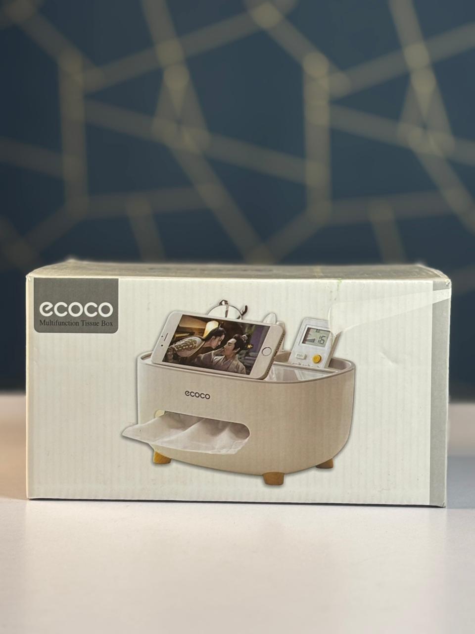 ECOCO Desktop Tissue Box Organizer –Multi-Purpose Storage Holder