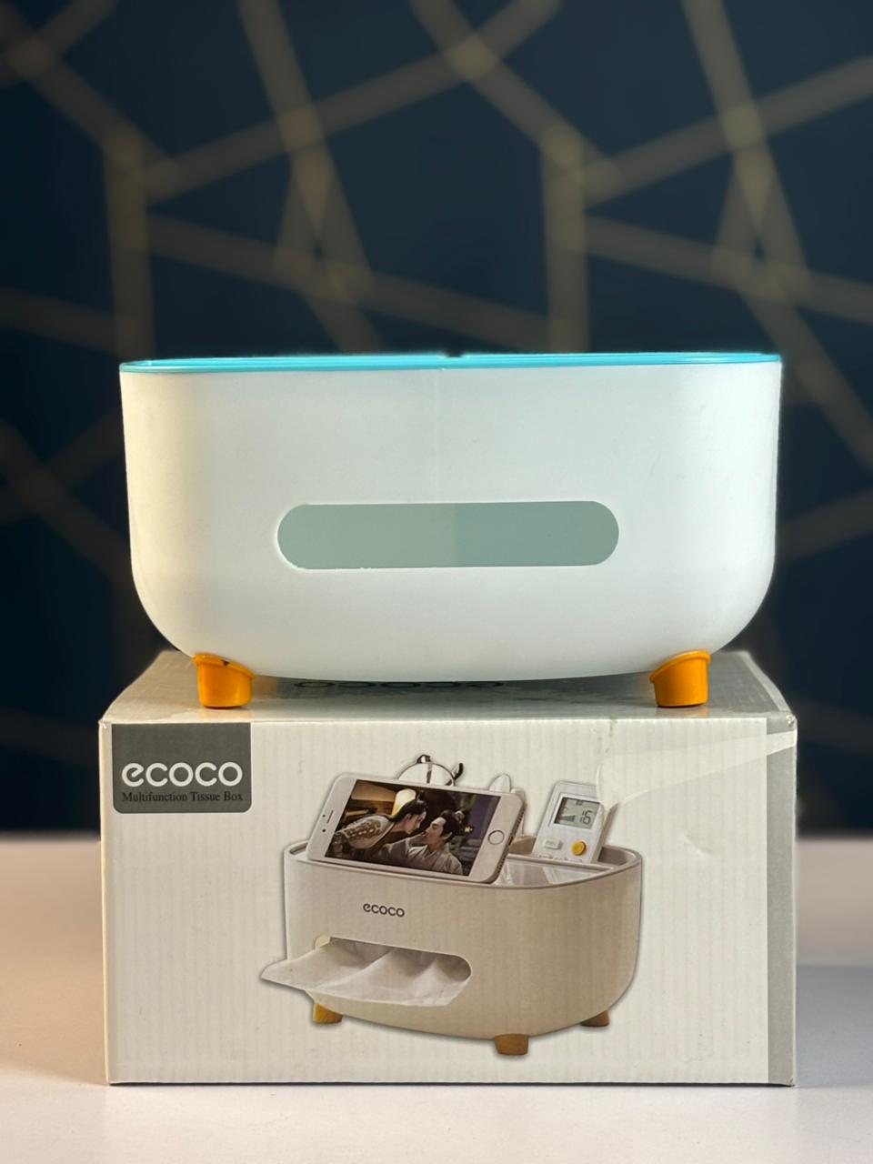 ECOCO Desktop Tissue Box Organizer –Multi-Purpose Storage Holder
