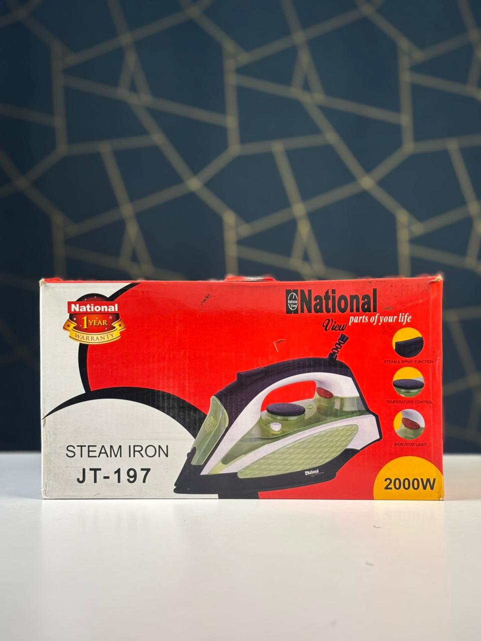 National Steam Iron JT-197