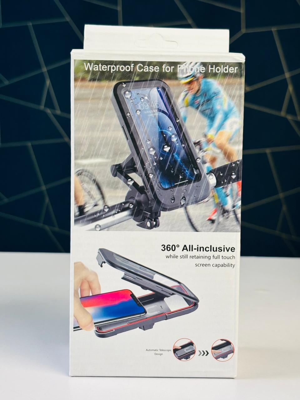 Waterproof 360° Rotation Motorcycle/Bicycle Handlebar Mount Phone Holder