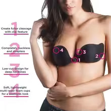 Mango Shape Silicone Chest Stickers Bra Self Adhesive Strapless