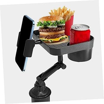 Multifunctional Car Cup Holder Tray with Phone Holder