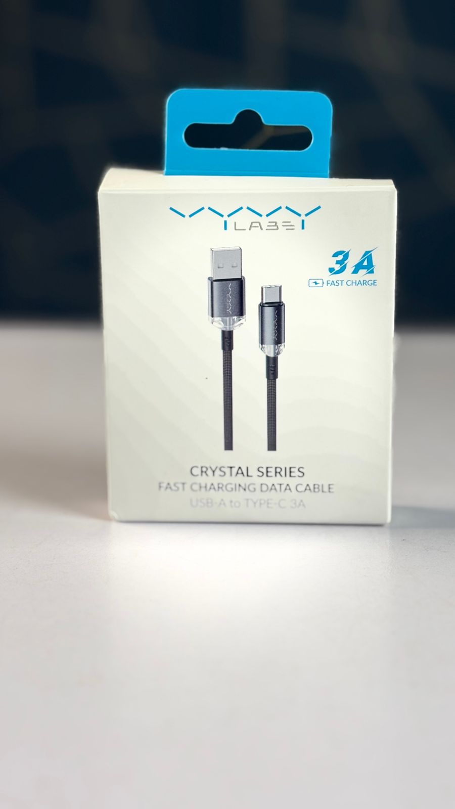 Vyvylabs Crystal Series USB-A to Type-C 3A Fast Charging Data Cable
