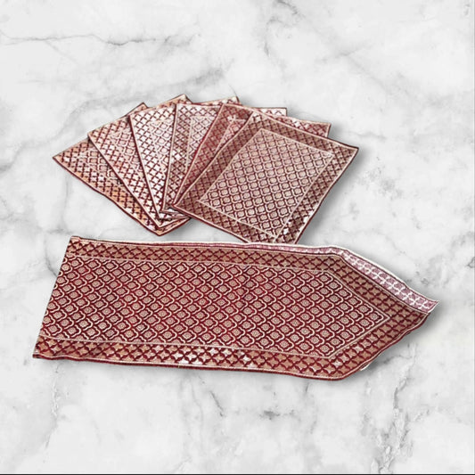 Elegant Dining Table Runner & Mat Set